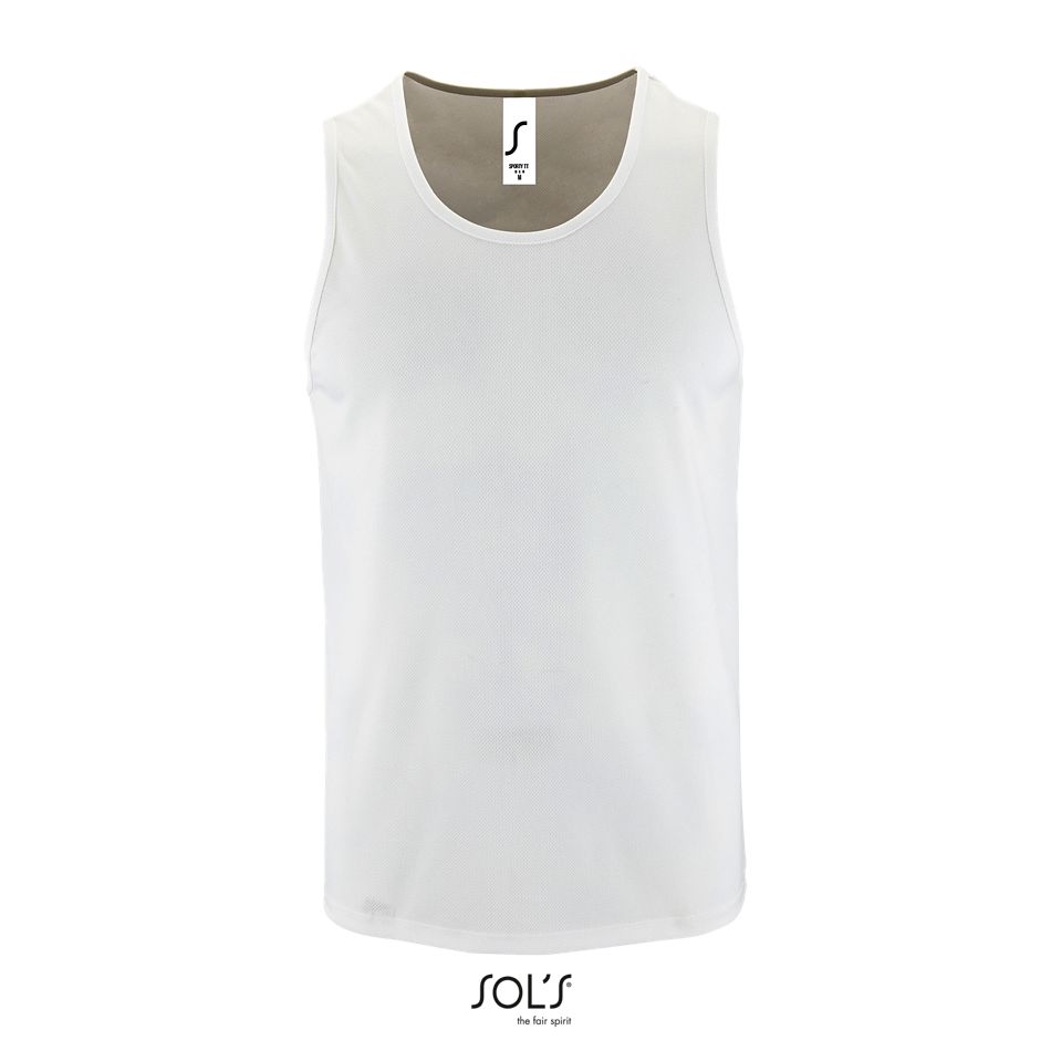 Camiseta De Tirantes De Deporte De Hombre SOL'S SPORTY TT MEN BLANCO