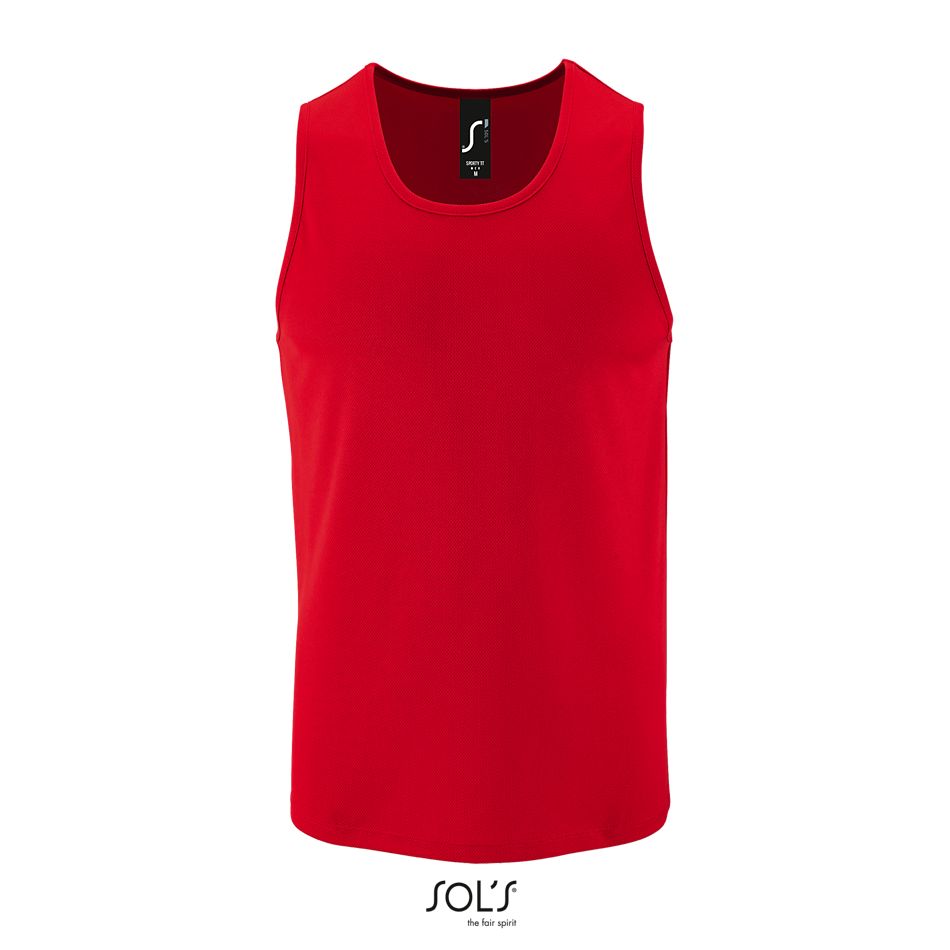 Camiseta De Tirantes De Deporte De Hombre SOL'S SPORTY TT MEN ROJO