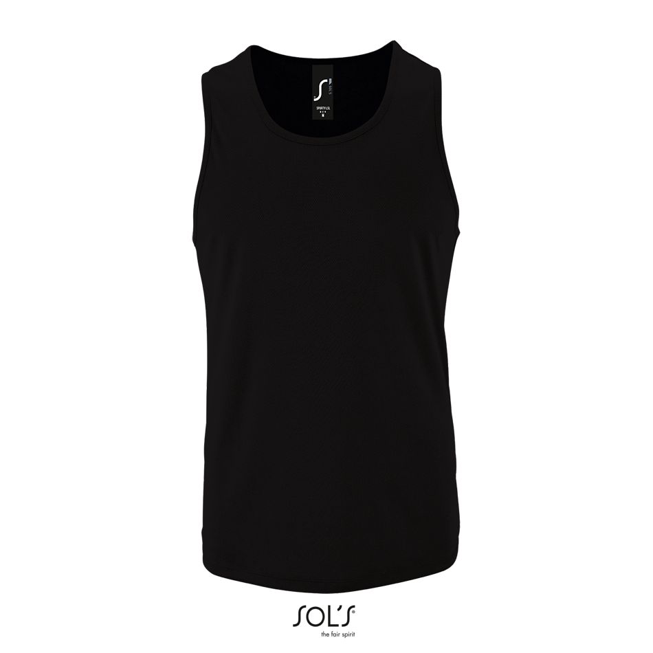 Camiseta De Tirantes De Deporte De Hombre SOL'S SPORTY TT MEN NEGRO
