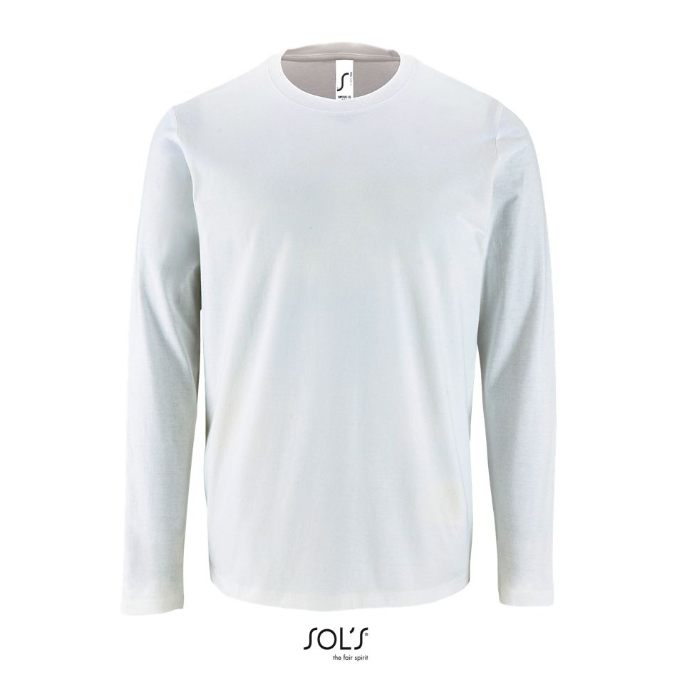 Camiseta De Manga Larga De Hombre SOL'S Imperial LSL MEN BLANCO