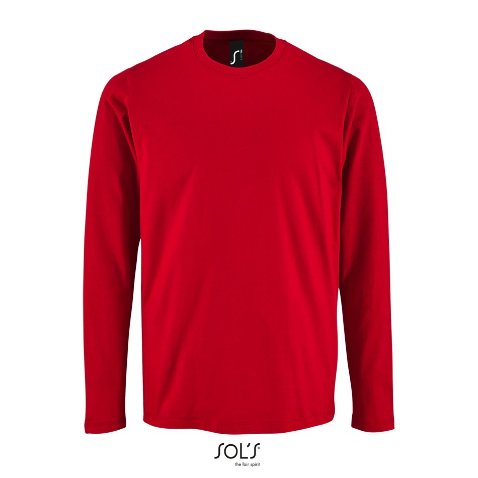 Camiseta De Manga Larga De Hombre SOL'S Imperial LSL MEN ROJO
