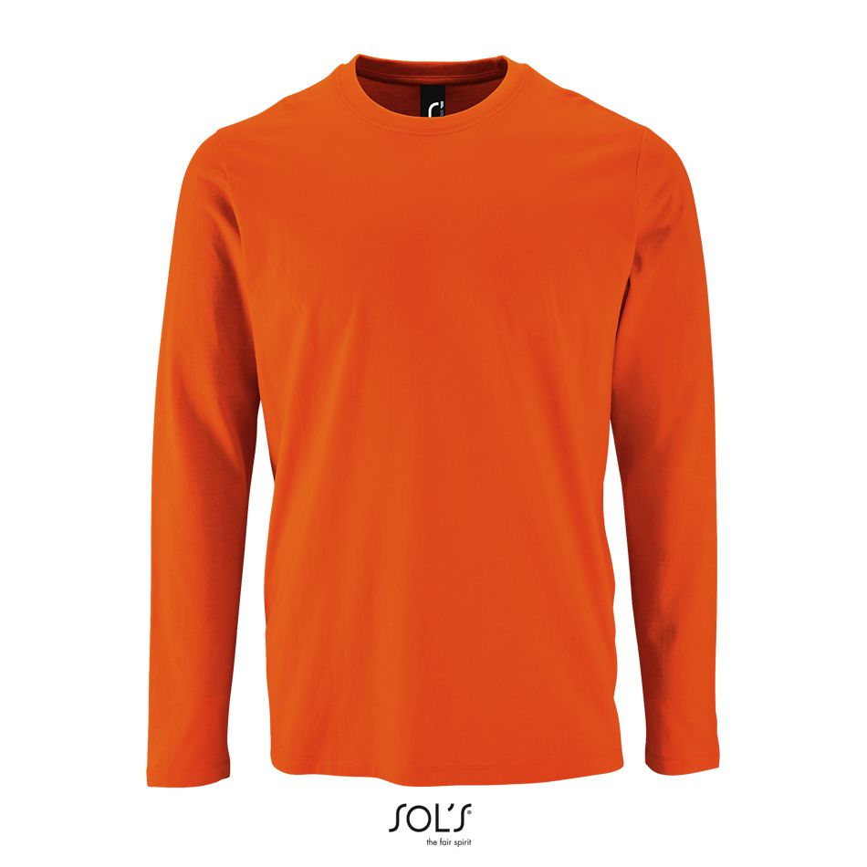 Camiseta De Manga Larga De Hombre SOL'S Imperial LSL MEN NARANJA
