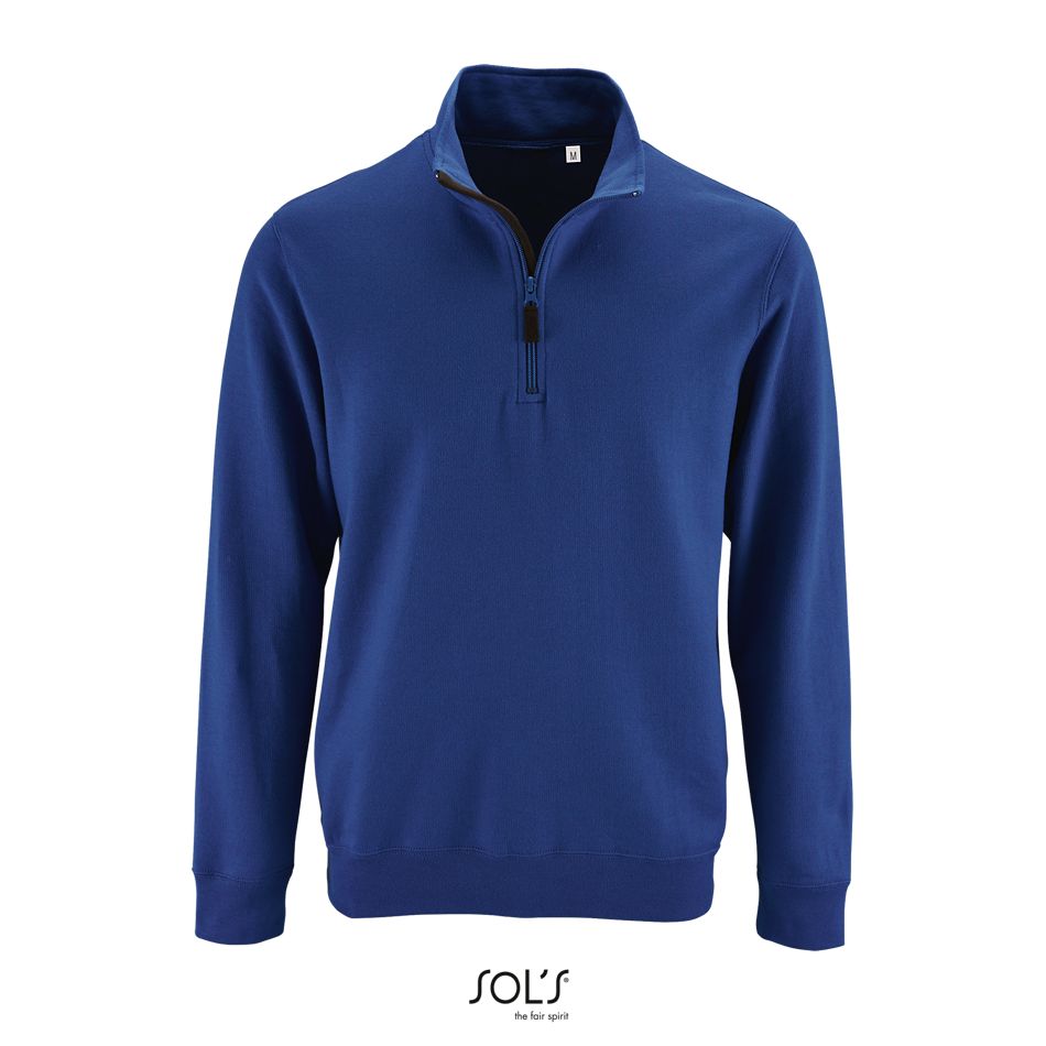 Sudadera De Hombre Con Cuello Con Cremallera SOL'S STAN AZUL ROYAL