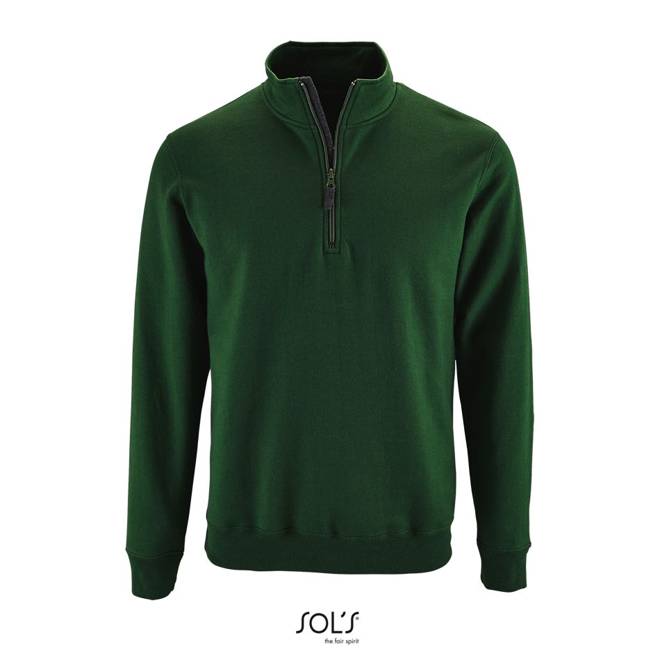 Sudadera De Hombre Con Cuello Con Cremallera SOL'S STAN VERDE BOTELLA