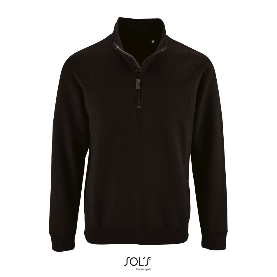 Sudadera De Hombre Con Cuello Con Cremallera SOL'S STAN NEGRO