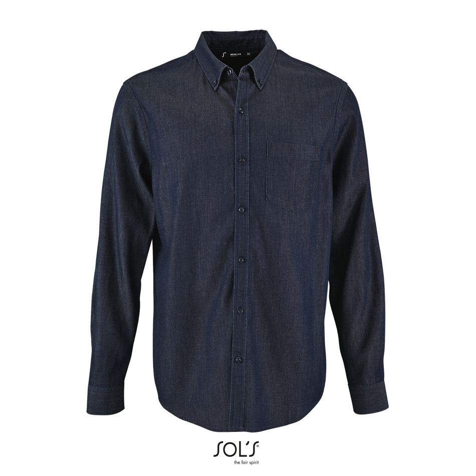 Camisa De Denim De Hombre SOL'S BARRY MEN Brut denim