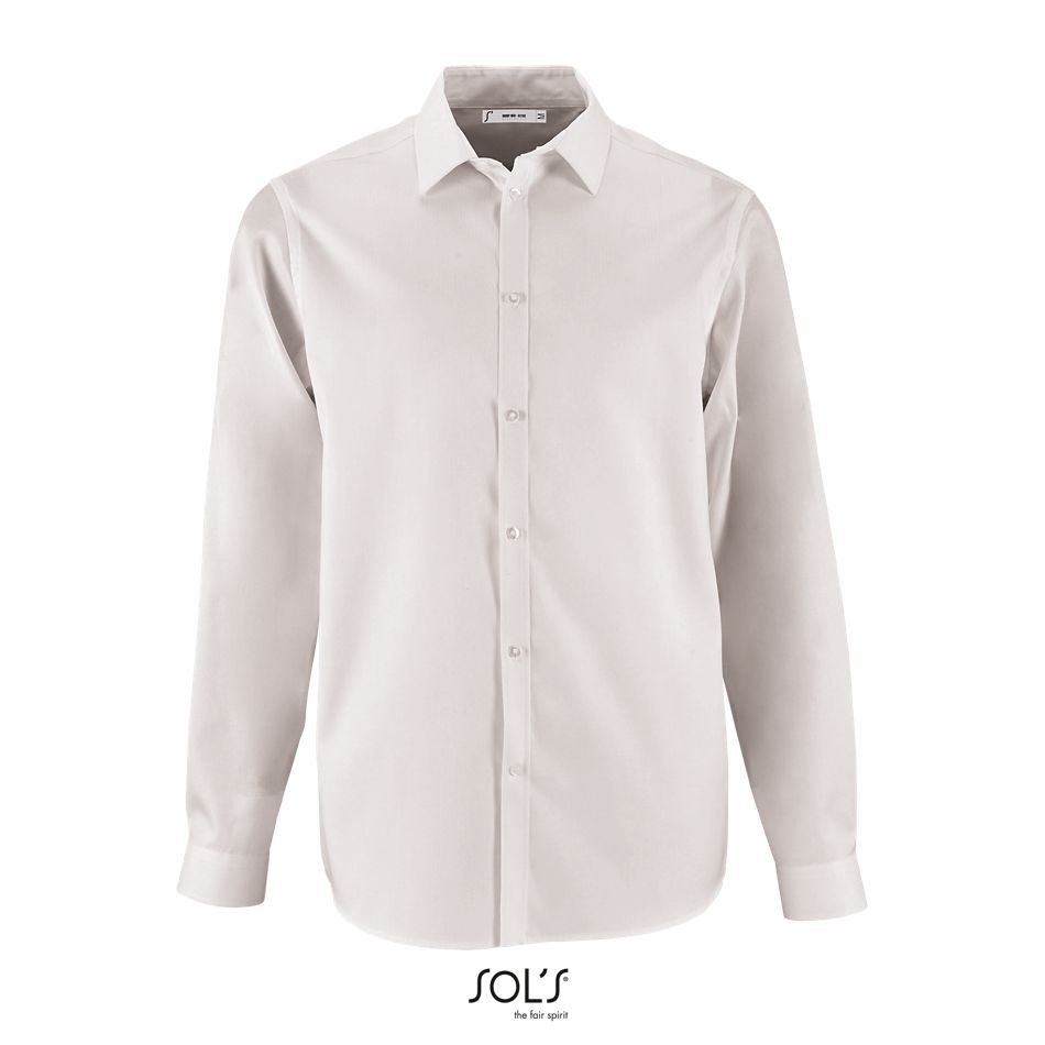 Camisa De Espiguilla De Hombre SOL'S BRODY MEN BLANCO