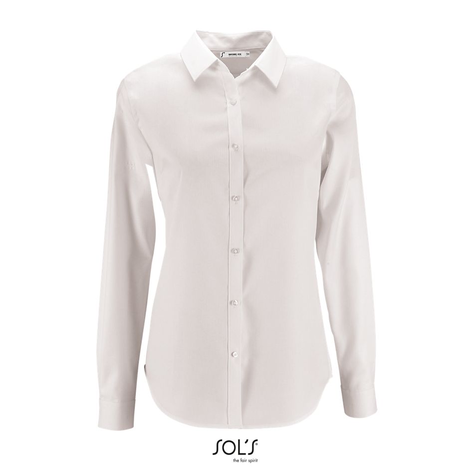 Camisa De Espiguilla De Mujer SOL'S BRODY WOMEN BLANCO