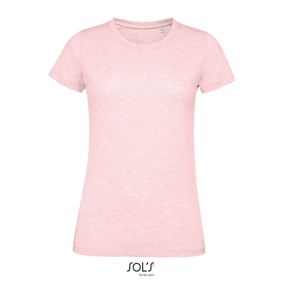 Camiseta Ajustada De Mujer Con Cuello Redondo SOL'S REGENT FIT WOMEN Rosa jaspeado