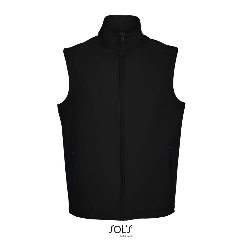 Chaleco Softshell Para Hombre SOL'S RACE BW MEN NEGRO