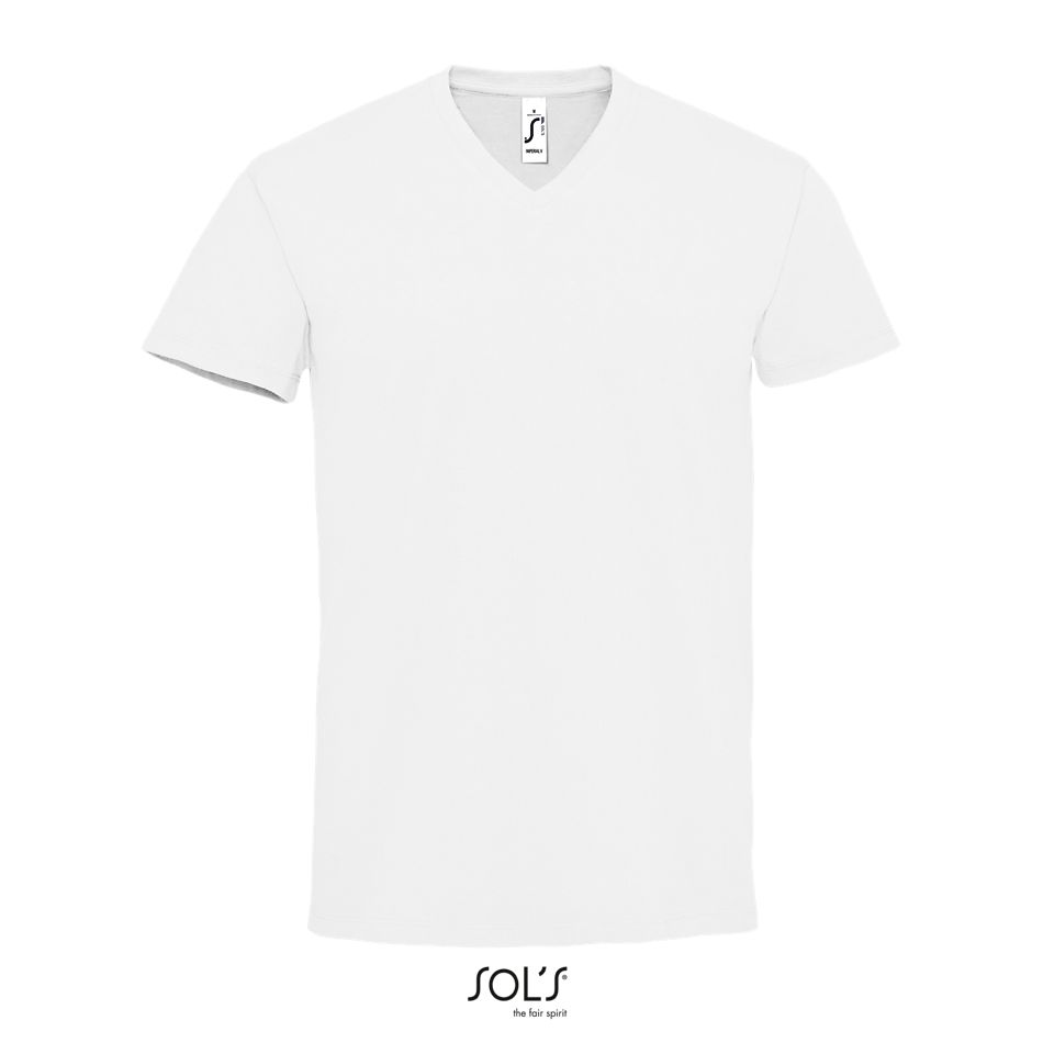 Camiseta De Hombre De Cuello De Pico SOL'S Imperial V MEN BLANCO
