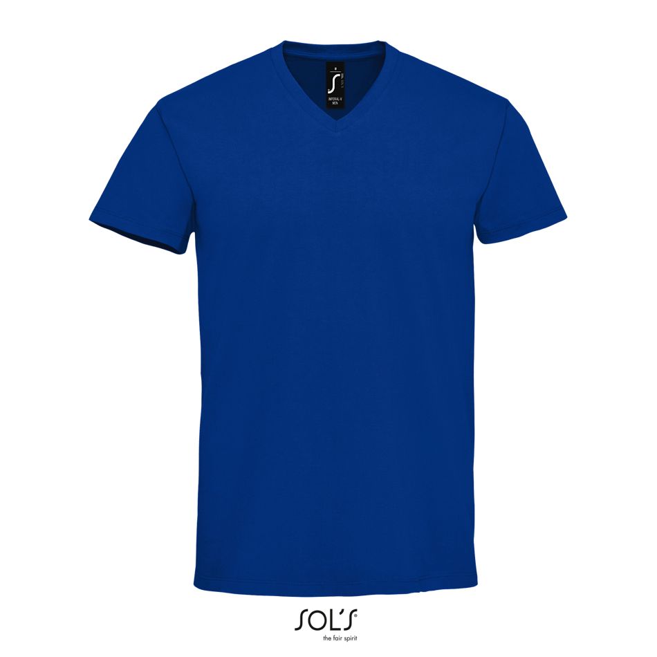 Camiseta De Hombre De Cuello De Pico SOL'S Imperial V MEN AZUL ROYAL
