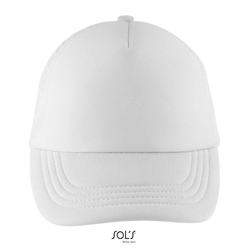 Gorra De Malla De 5 Paneles Para Niño SOL'S BUBBLE KIDS BLANCO