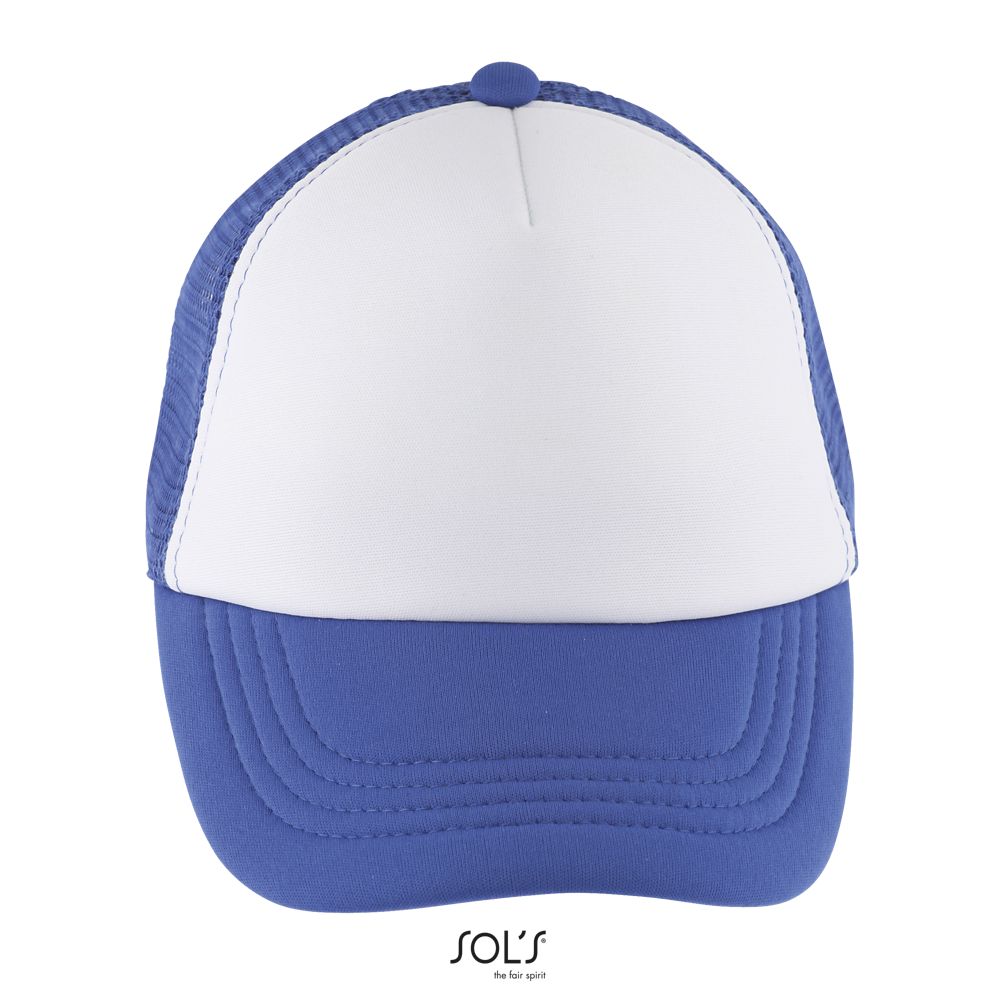 Gorra De Malla De 5 Paneles Para Niño SOL'S BUBBLE KIDS BLANCO / AZUL ROYAL