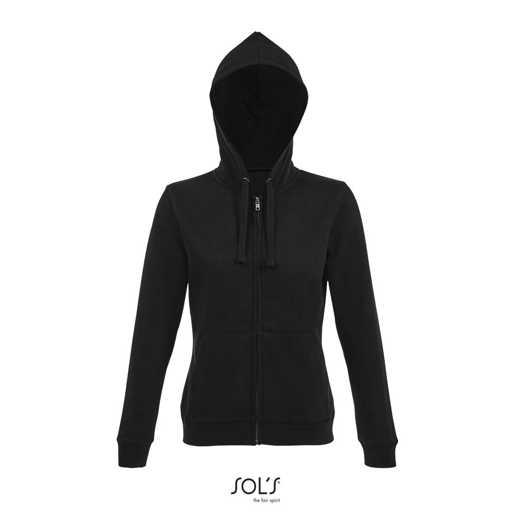 Sudadera Con Cremallera Y Capucha De Mujer SOL'S SPIKE WOMEN NEGRO