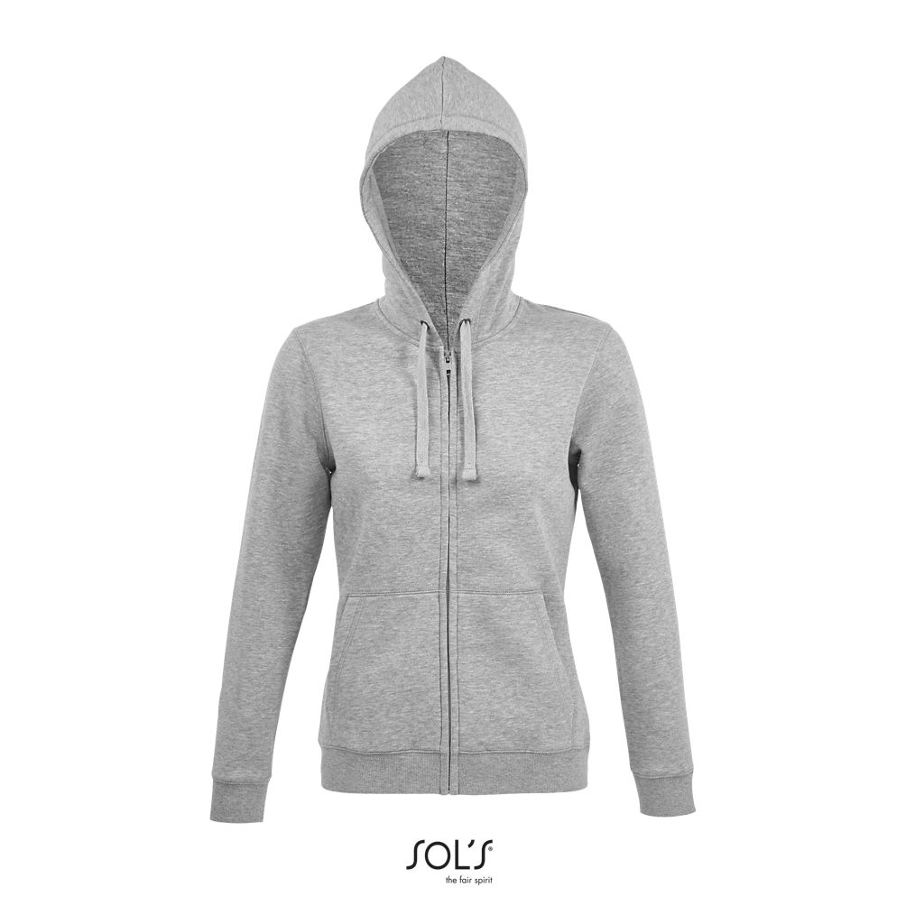 Sudadera Con Cremallera Y Capucha De Mujer SOL'S SPIKE WOMEN GRIS MEZCLA