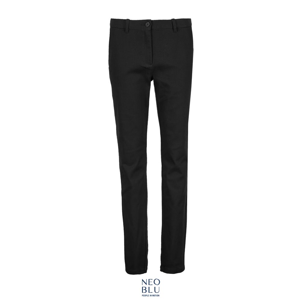 Pantalones Chinos Mujer Con Cintura Elástica NEOBLU GUSTAVE WOMEN NEGRO PROFUNDO