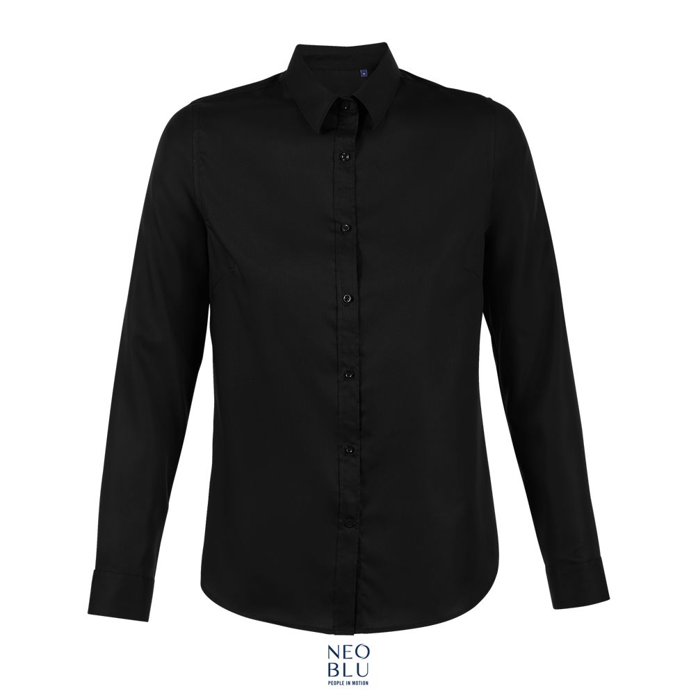 Camisa Mujer Sin Planchado NEOBLU BLAISE WOMEN NEGRO PROFUNDO