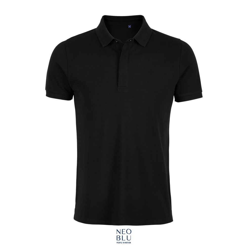 Polo Piqué Hombre Con Tapeta Oculta NEOBLU OWEN MEN NEGRO PROFUNDO