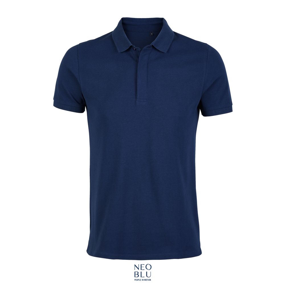Polo Piqué Hombre Con Tapeta Oculta NEOBLU OWEN MEN Azul oscuro