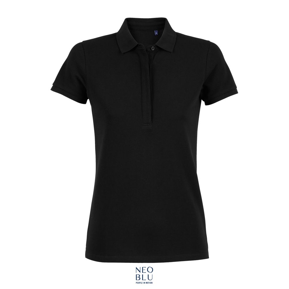 Polo Piqué Mujer Con Tapeta Oculta NEOBLU OWEN WOMEN NEGRO PROFUNDO