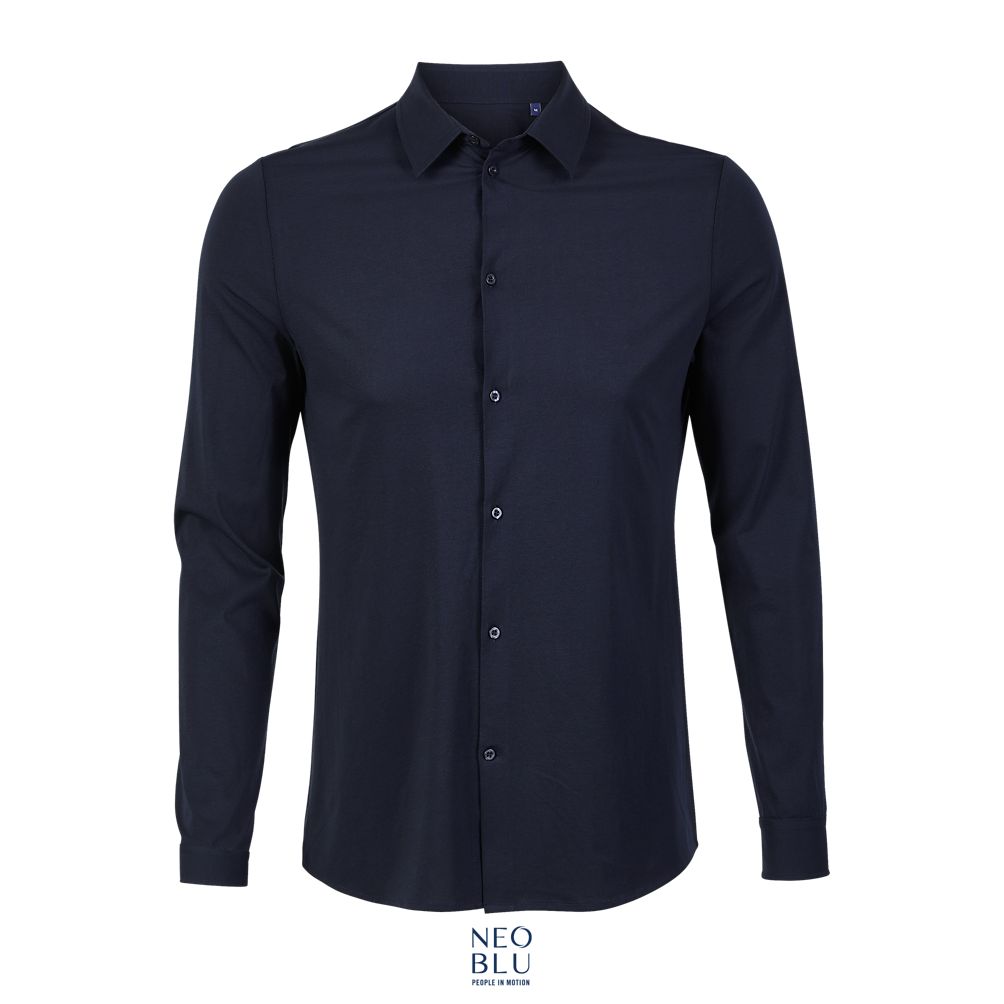 Camisa Hombre De Punto Liso Mercerizado NEOBLU BALTHAZAR MEN Noche
