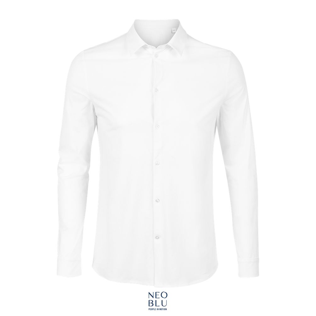 Camisa Hombre De Punto Liso Mercerizado NEOBLU BALTHAZAR MEN Blanco Óptimo