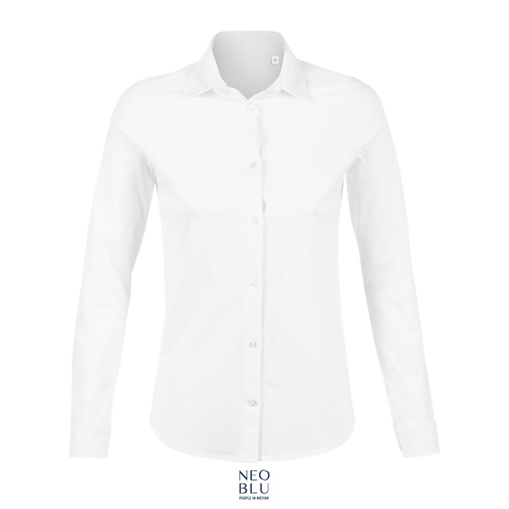 Camisa Mujer De Punto Liso Mercerizado NEOBLU BALTHAZAR WOMEN Blanco Óptimo