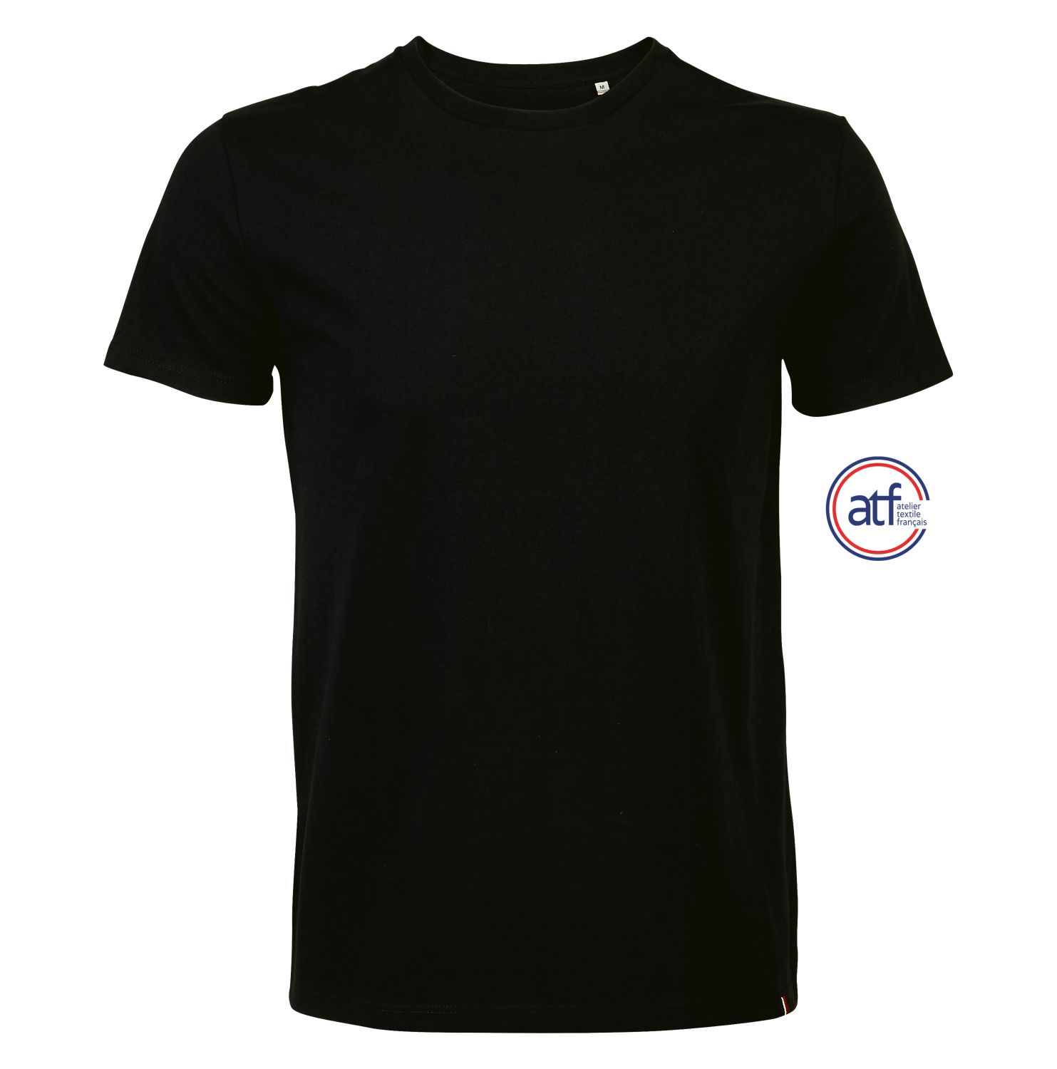 Camiseta Hombre Cuello Redondo Made In France ATF LÉON NEGRO PROFUNDO
