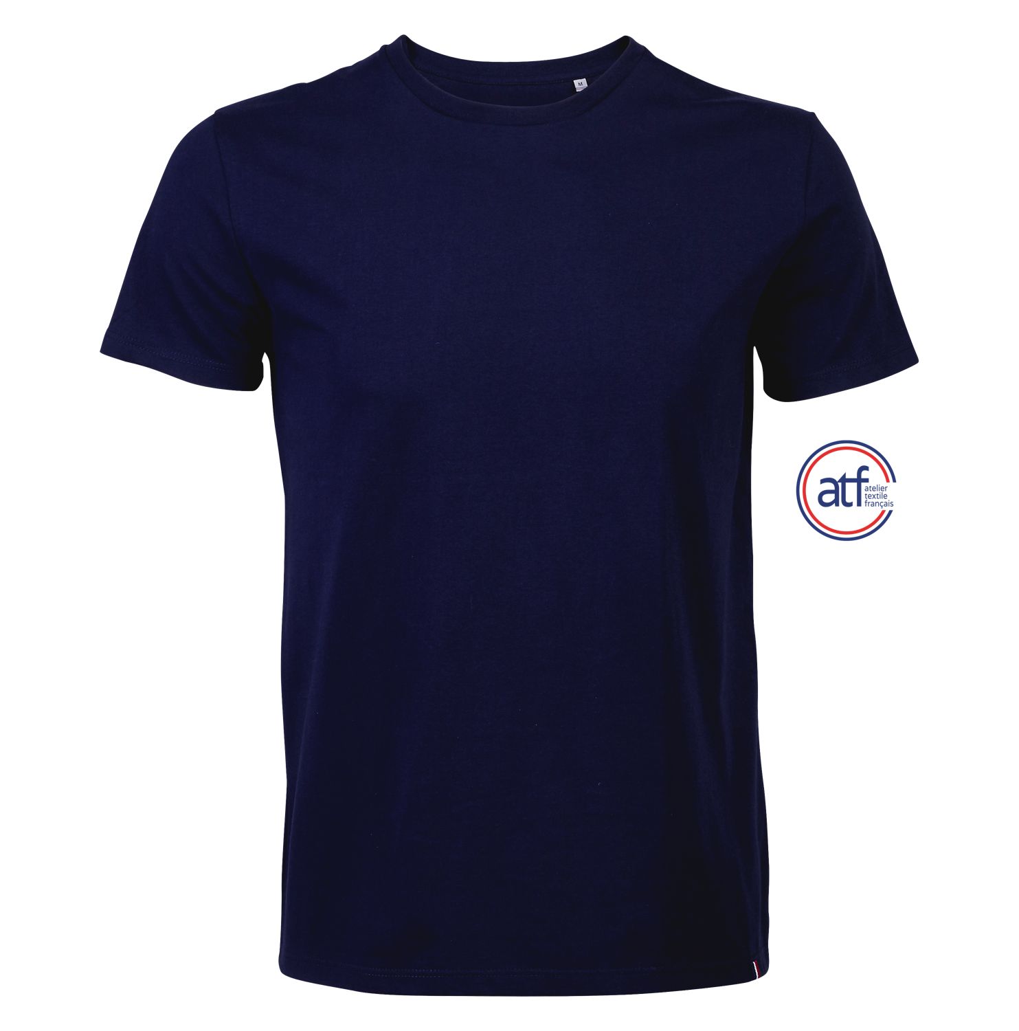Camiseta Hombre Cuello Redondo Made In France ATF LÉON AZUL MARINO