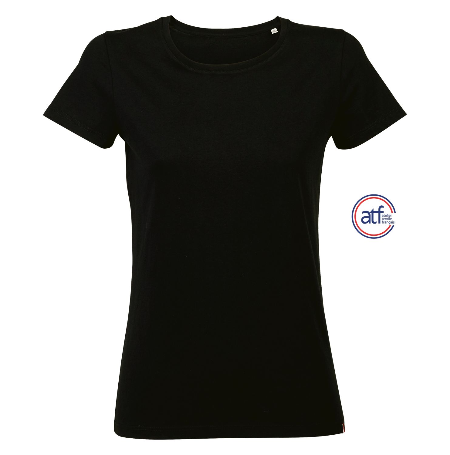 Camiseta Mujer Cuello Redondo Made In France ATF LOLA NEGRO PROFUNDO