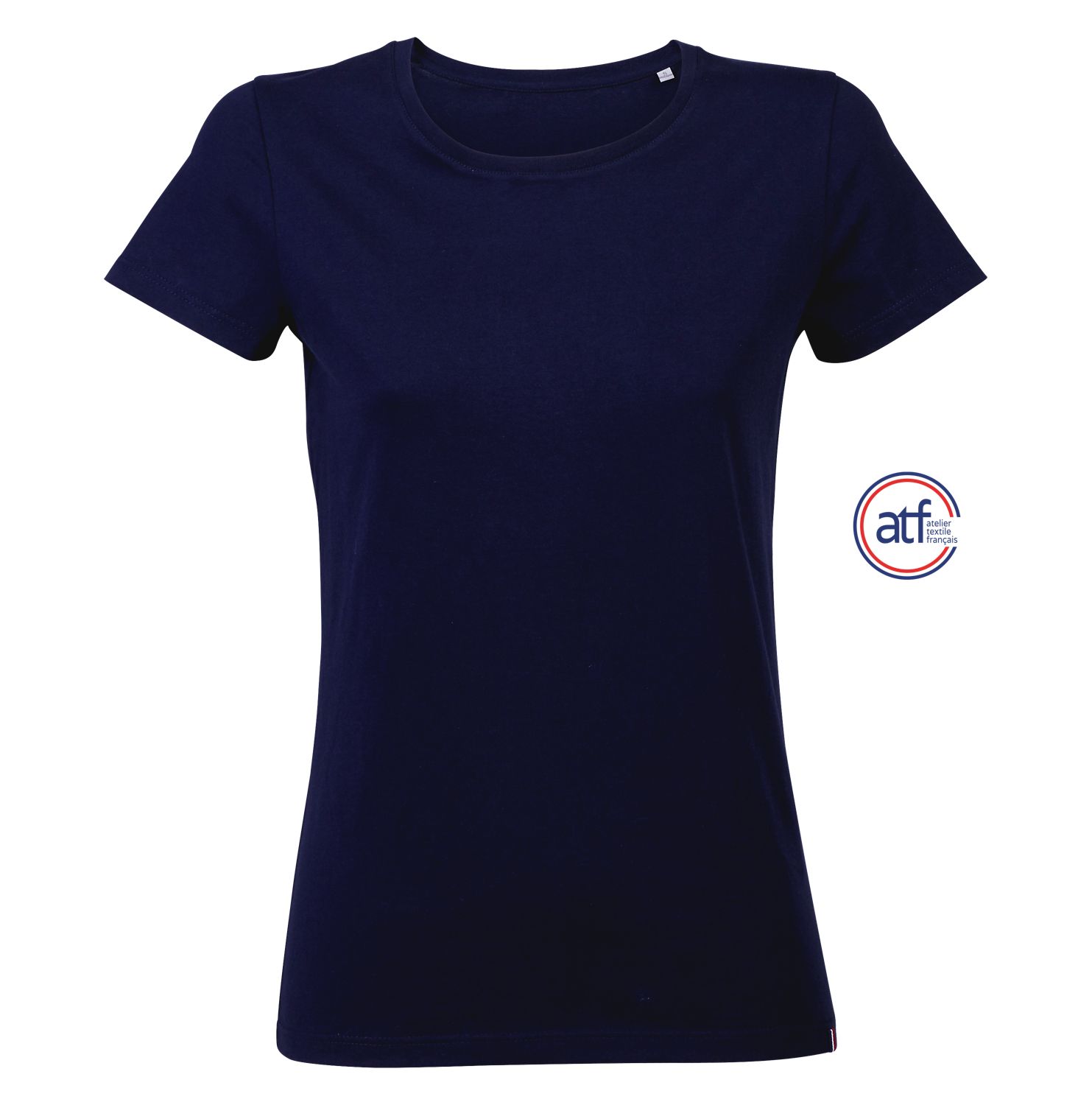 Camiseta Mujer Cuello Redondo Made In France ATF LOLA AZUL MARINO