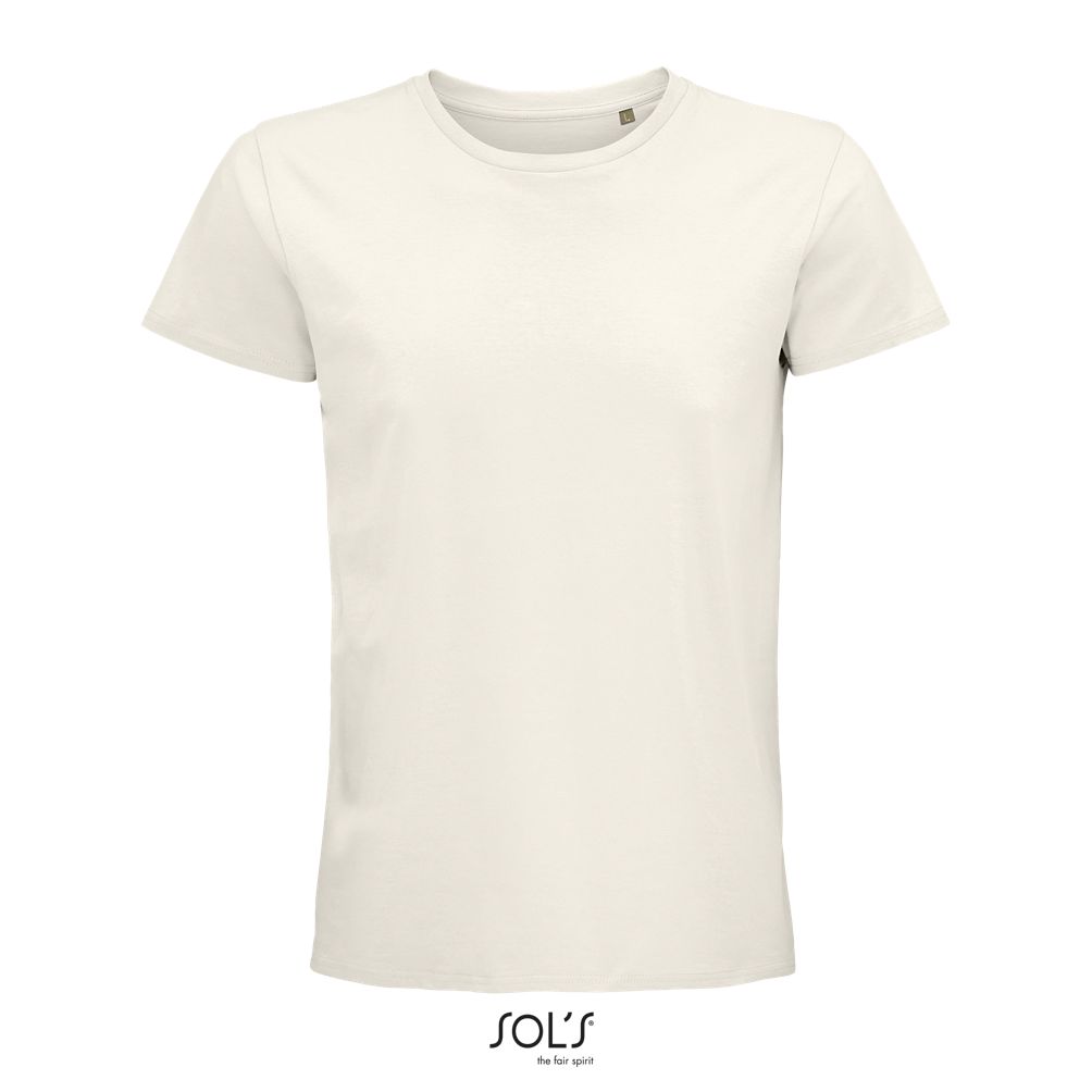 Camiseta Hombre Ajustada De Punto Liso Y Cuello Redondo SOL'S PIONEER MEN Blanco crema