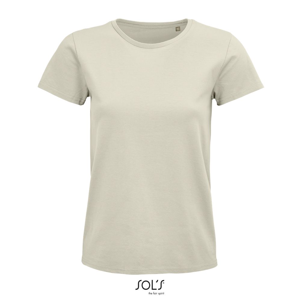 Camiseta Mujer Ajustada De Punto Liso Y Cuello Redondo SOL'S PIONEER WOMEN NATURAL