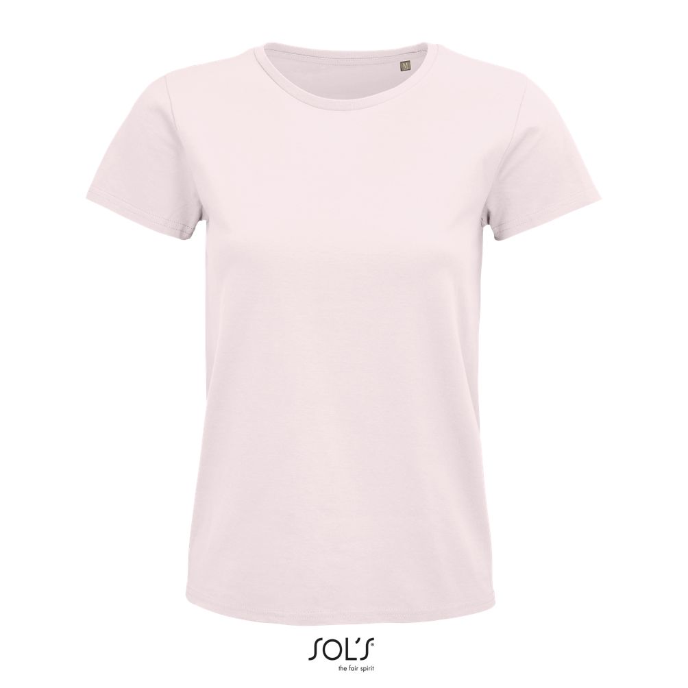 Camiseta Mujer Ajustada De Punto Liso Y Cuello Redondo SOL'S PIONEER WOMEN ROSA PÁLIDO