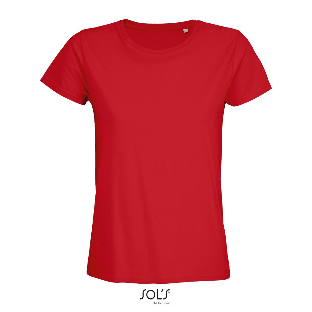 Camiseta Mujer Ajustada De Punto Liso Y Cuello Redondo SOL'S PIONEER WOMEN Rojo vivo