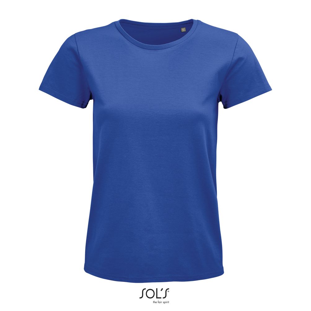 Camiseta Mujer Ajustada De Punto Liso Y Cuello Redondo SOL'S PIONEER WOMEN AZUL ROYAL
