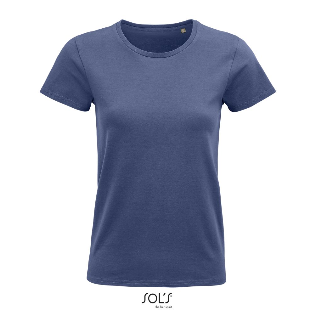 Camiseta Mujer Ajustada De Punto Liso Y Cuello Redondo SOL'S PIONEER WOMEN DENIM