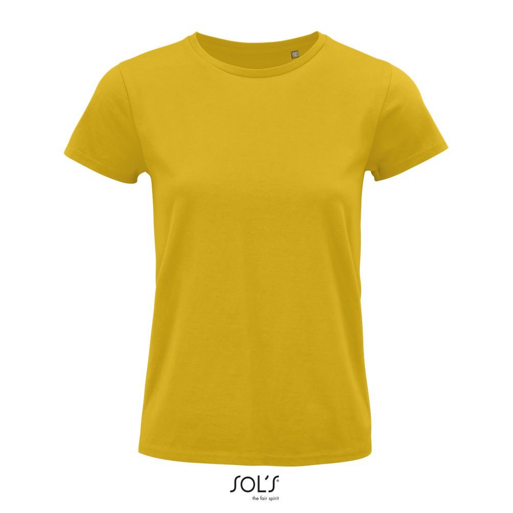 Camiseta Mujer Ajustada De Punto Liso Y Cuello Redondo SOL'S PIONEER WOMEN AMARILLO