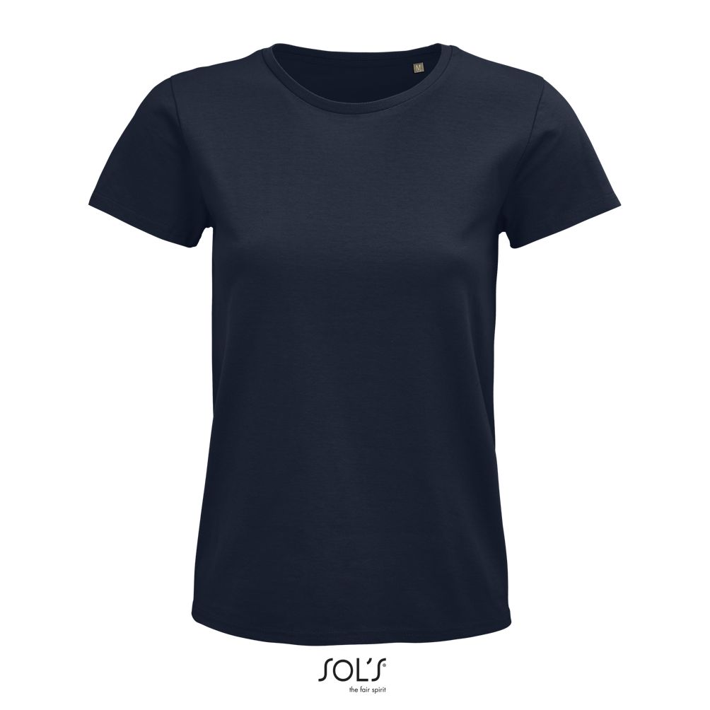 Camiseta Mujer Ajustada De Punto Liso Y Cuello Redondo SOL'S PIONEER WOMEN FRENCH MARINO
