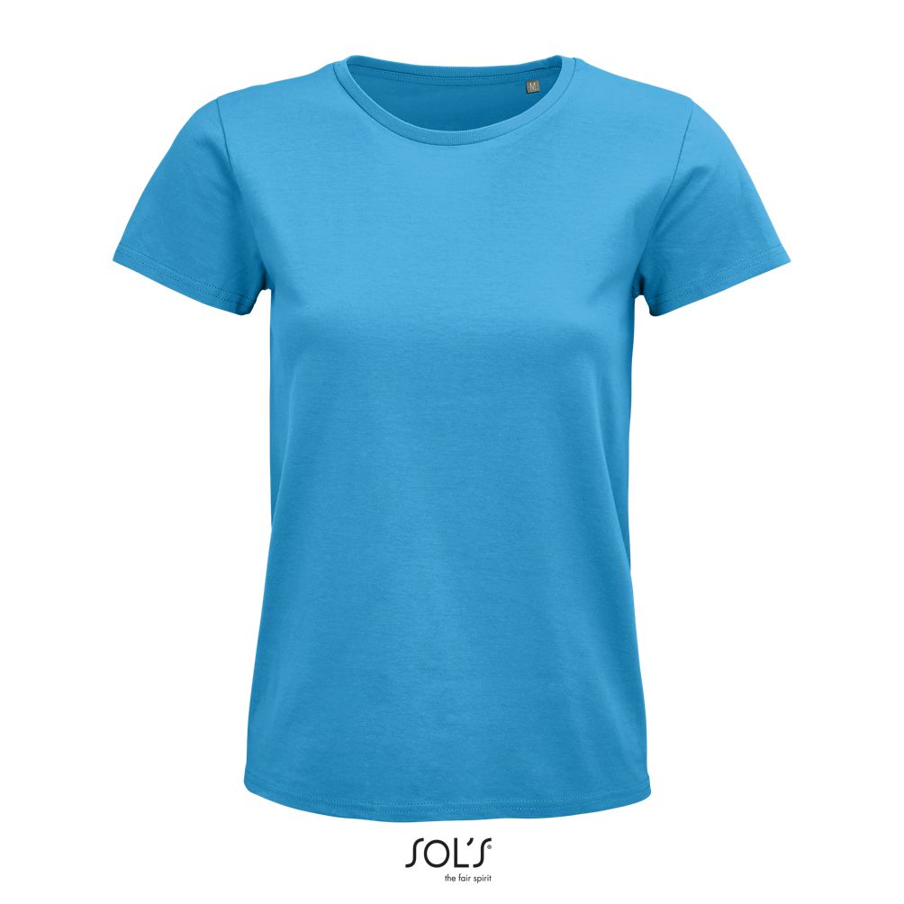 Camiseta Mujer Ajustada De Punto Liso Y Cuello Redondo SOL'S PIONEER WOMEN AQUA