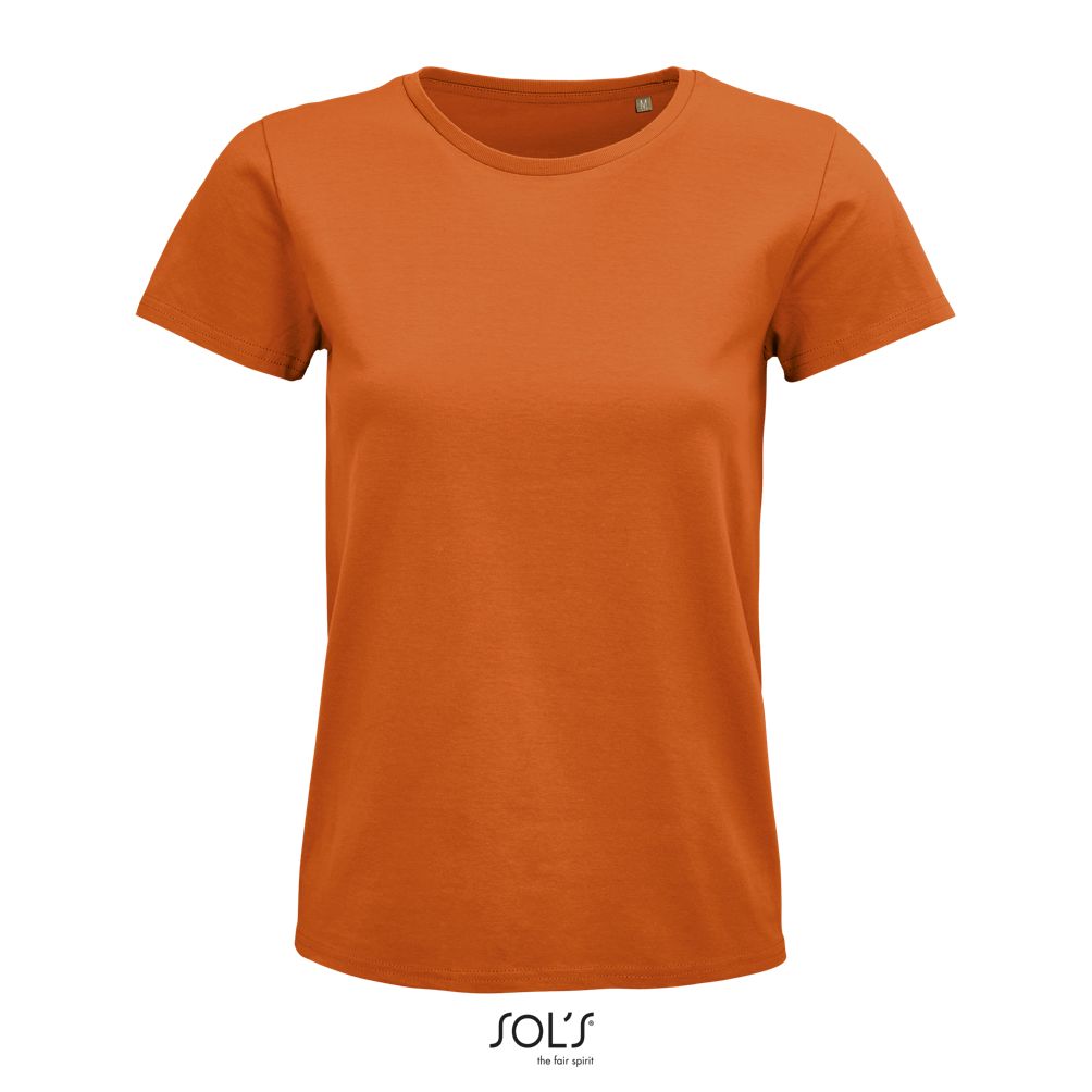 Camiseta Mujer Ajustada De Punto Liso Y Cuello Redondo SOL'S PIONEER WOMEN NARANJA
