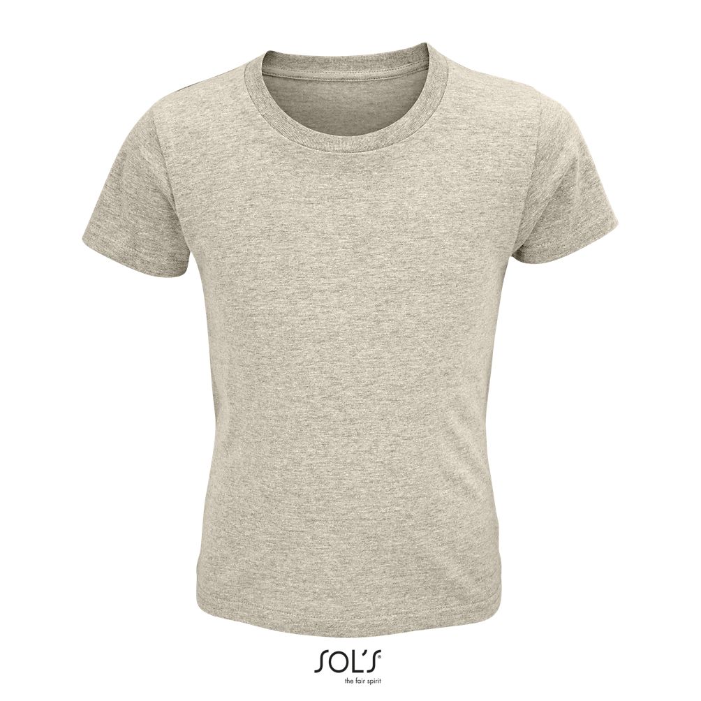 Camiseta Ajustada De Cuello Redondo Para Niño SOL'S CRUSADER KIDS Beige Jaspeado