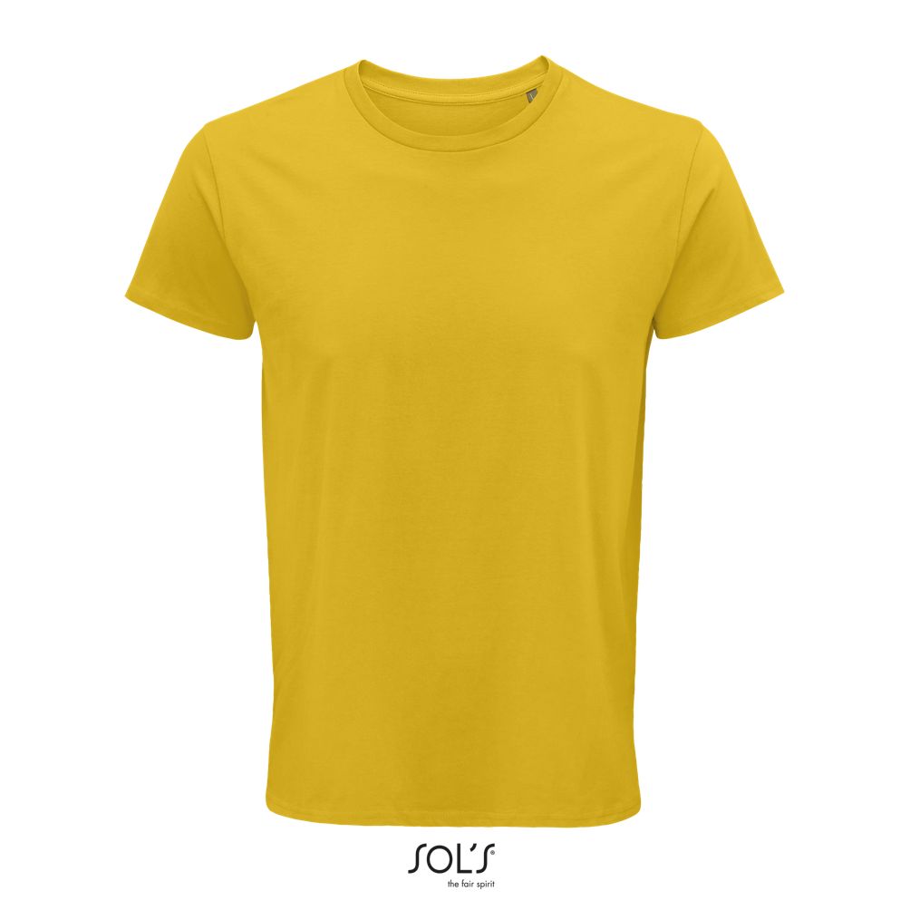 Camiseta Hombre Ajustada De Punto Liso Y Cuello Redondo SOL'S CRUSADER MEN AMARILLO