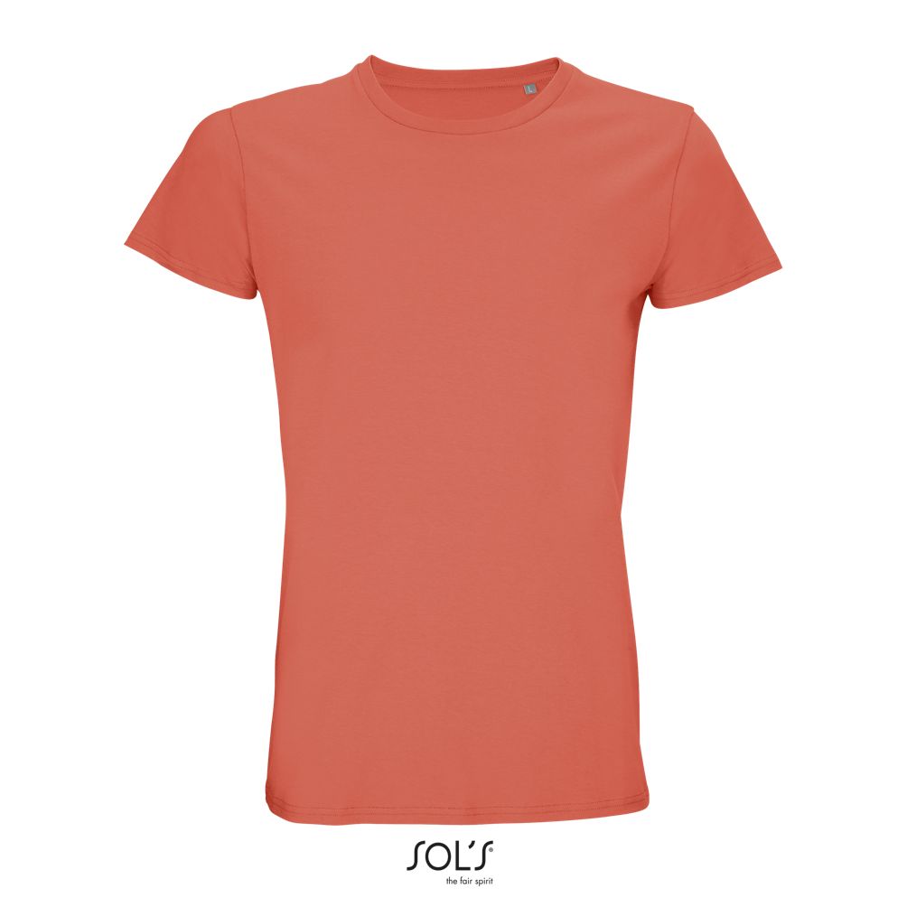 Camiseta Hombre Ajustada De Punto Liso Y Cuello Redondo SOL'S CRUSADER MEN Naranja Pop