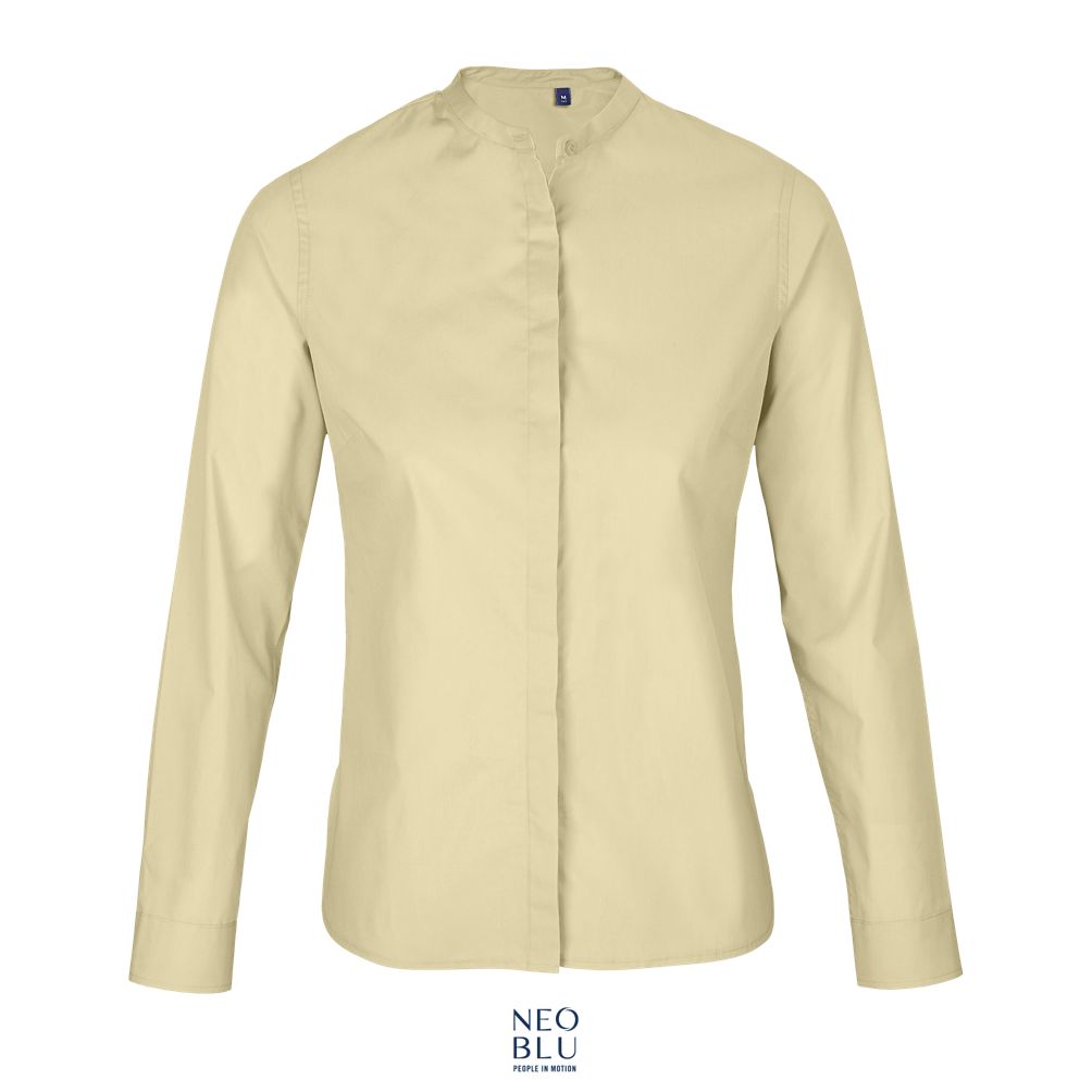 Camisa De Cuello Mandarín Para Mujer NEOBLU BART WOMEN BEIGE