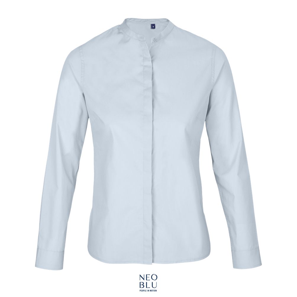 Camisa De Cuello Mandarín Para Mujer NEOBLU BART WOMEN Azul claro