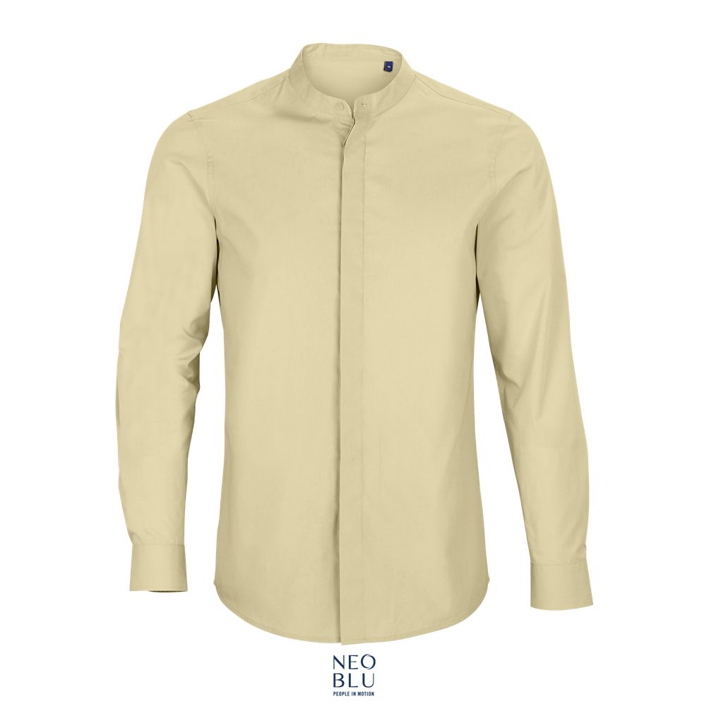 Camisa De Hombre Con Cuello Mandarín NEOBLU BART MEN BEIGE