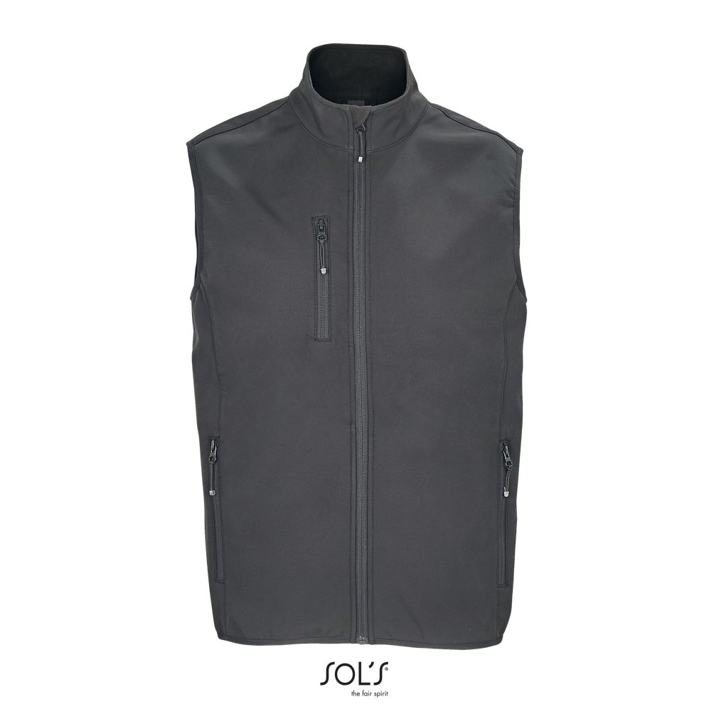 Chaleco De Hombre Softshell SOL'S FALCON BW MEN ANTRACITA