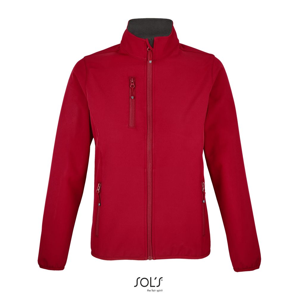 Chaqueta Softshell Con Cremallera Para Mujer SOL'S FALCON WOMEN ROJO CHILI